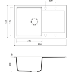 Мойка кухонная Omoikiri Daisen 78-GR 78x51 leningrad grey (серый)