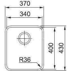 Мойка кухонная FRANKE ATON ANX 110 -34 37x43