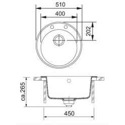 Мойка кухонная FRANKE ROG 610-41 51x51 серый