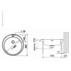 Мойка кухонная FRANKE ROL 610-38 49х49 декор