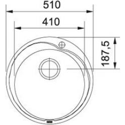 Мойка кухонная FRANKE ROL 610-41 51х51 декор