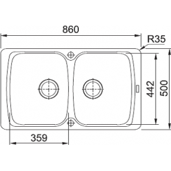 Мойка кухонная FRANKE ANTEA AZG 620 86x50 миндаль