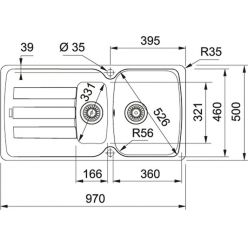 Мойка кухонная FRANKE ANTEA AZG 651 97x50 бежевая