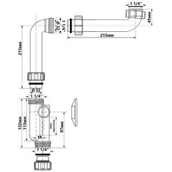 Сифон для умывальника McAlpine HC13SPS-X32PF