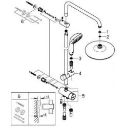 Душевая система Grohe Vitalio Start System 210 26382001 хром