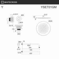 Душевая система Whitecross Y gunmetal YSET01GM, цвет оружейная сталь