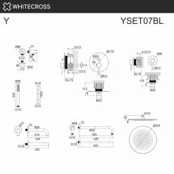 Душевая система Whitecross Y gold YSET07GL, цвет золото