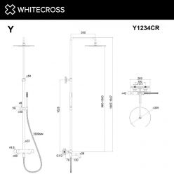 Душевая система Whitecross Y chrome Y1234CR, термостатическая, цвет хром