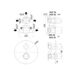 Смеситель для душа Paffoni Light LIQ019NO термостат