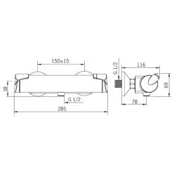 Смеситель для душа Oras Optima 7160U