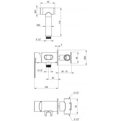 Смеситель для биде Deante Alpinia Nero BGA_N34M черный