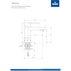 Смеситель для умывальника Deante Alpinia Nero BGA_N20M черный