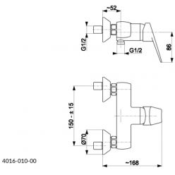 Смеситель для душа Armatura Topaz 4016-010-00 хром