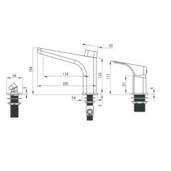 Смеситель на борт ванны Deante Hiacynt Nero BQH 013M