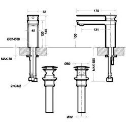 Смеситель для умывальника Bravat Phillis F156101C