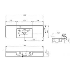 Умывальник Vincea Solid Surface VWB-6S312MW