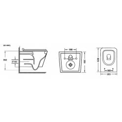 Унитаз подвесной Grossman GR-4441S 52x35,5 сиденье Duroplast, микролифт