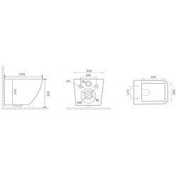 Унитаз подвесной Aquaceramika MIKADO AC013E 36x53 с сиденьем SoftClose