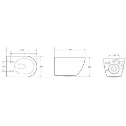 Унитаз подвесной Aquaceramika APOLLO AC546 36x52 с сиденьем SoftClose