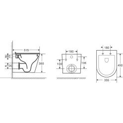 Унитаз подвесной Grossman GR-4478SQ 35,5x51,5