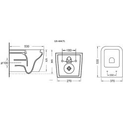 Унитаз подвесной Grossman GR-4447 53x37 сиденье Duroplast с микролифтом