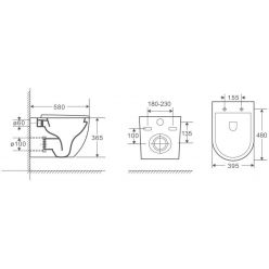 Унитаз подвесной Grossman GR-4451S 58x39,5 сиденье Duroplast с микролифтом