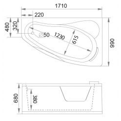 Гидромассажная ванна Gemy G9046 II B R