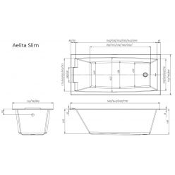 Акриловая ванна 1Marka Aelita 170x90 Slim