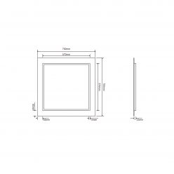 Зеркало Roxen Bliss 70x70 с LED подсветкой