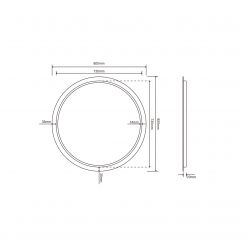 Зеркало Roxen Brimen 510195-80AF 80x80 с подсветкой