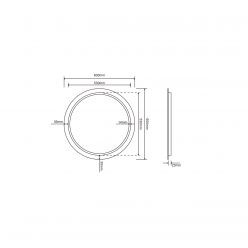 Зеркало Roxen Brimen 60x60 с LED подсветкой