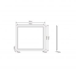 Зеркало Roxen Gotem 80x70 с LED подсветкой