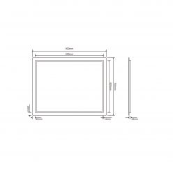 Зеркало Roxen Gotem 90x70 с LED подсветкой