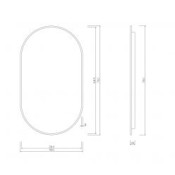 Зеркало Roxen Grown 40x70 с подсветкой