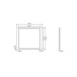 Зеркало Roxen Porto 70x60 с LED подсветкой