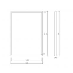 Зеркало Roxen Sigma 510210-50B 50x70 с подсветкой