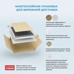 Квадратное зеркало с фоновой LED-подсветкой Wellsee 7 Rays' Spectrum 172200380