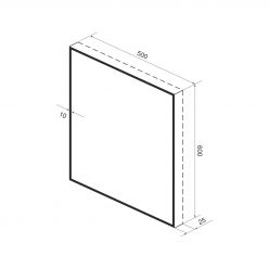 Прямоугольное зеркало с фоновой LED-подсветкой Wellsee 7 Rays' Spectrum 172200820