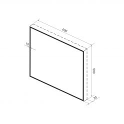 Прямоугольное зеркало с фоновой LED-подсветкой Wellsee 7 Rays' Spectrum 172200830